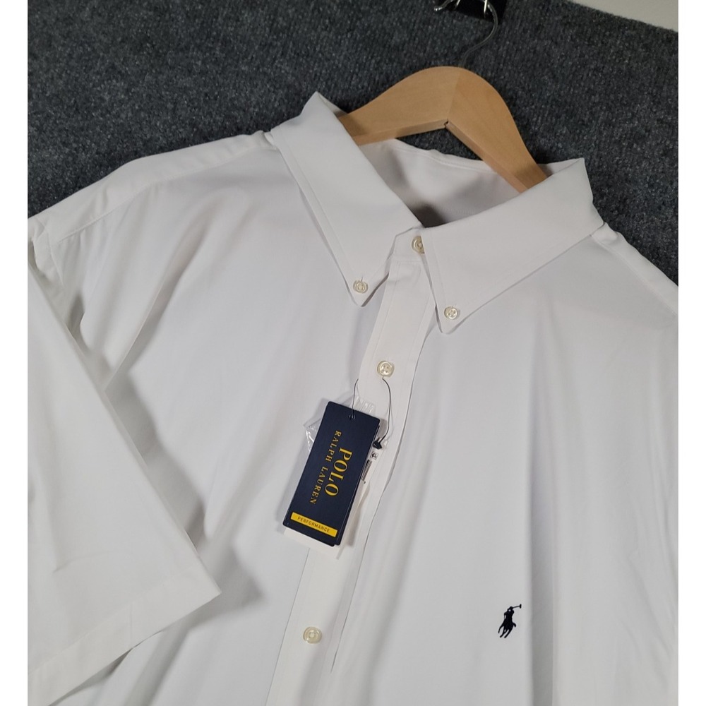 Polo Ralph Lauren Mens 3X Big Button-Down Dress Shirt White Performance NWT $138